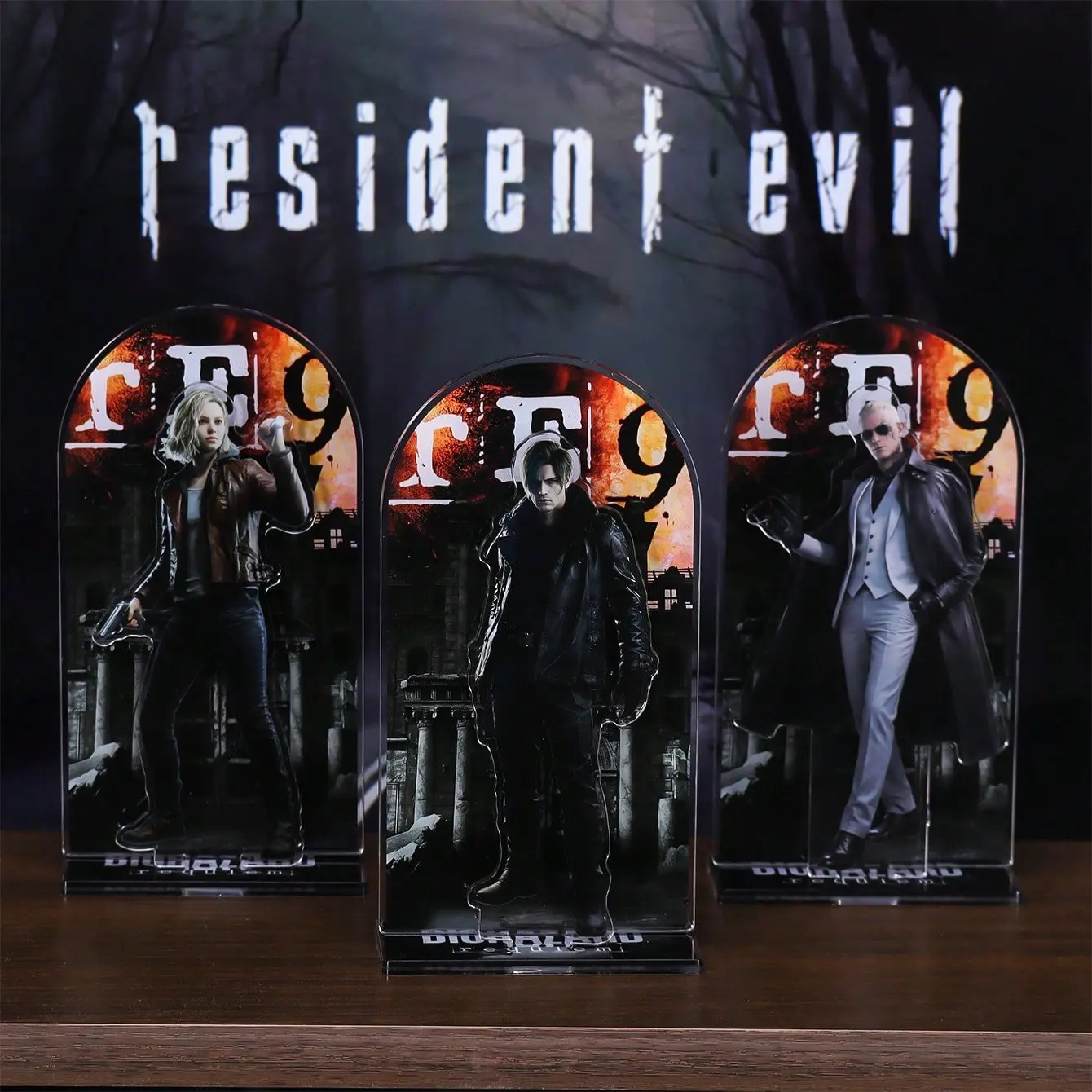 Resident Evil 9 Standee, Biohazard 9 Leon Grace Stand, Acrylic Desktop Decor, Car Party Gift, Birthday Present, Elegant Decoration