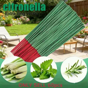 Super Long 32.5cm Lemongrass Incense Stick, Handmade Lemongrass Essential Oil, Rich Aroma, Home Fragrance, 60 Minutes Burn Time, Ideal for Festivals and Home Gatherings