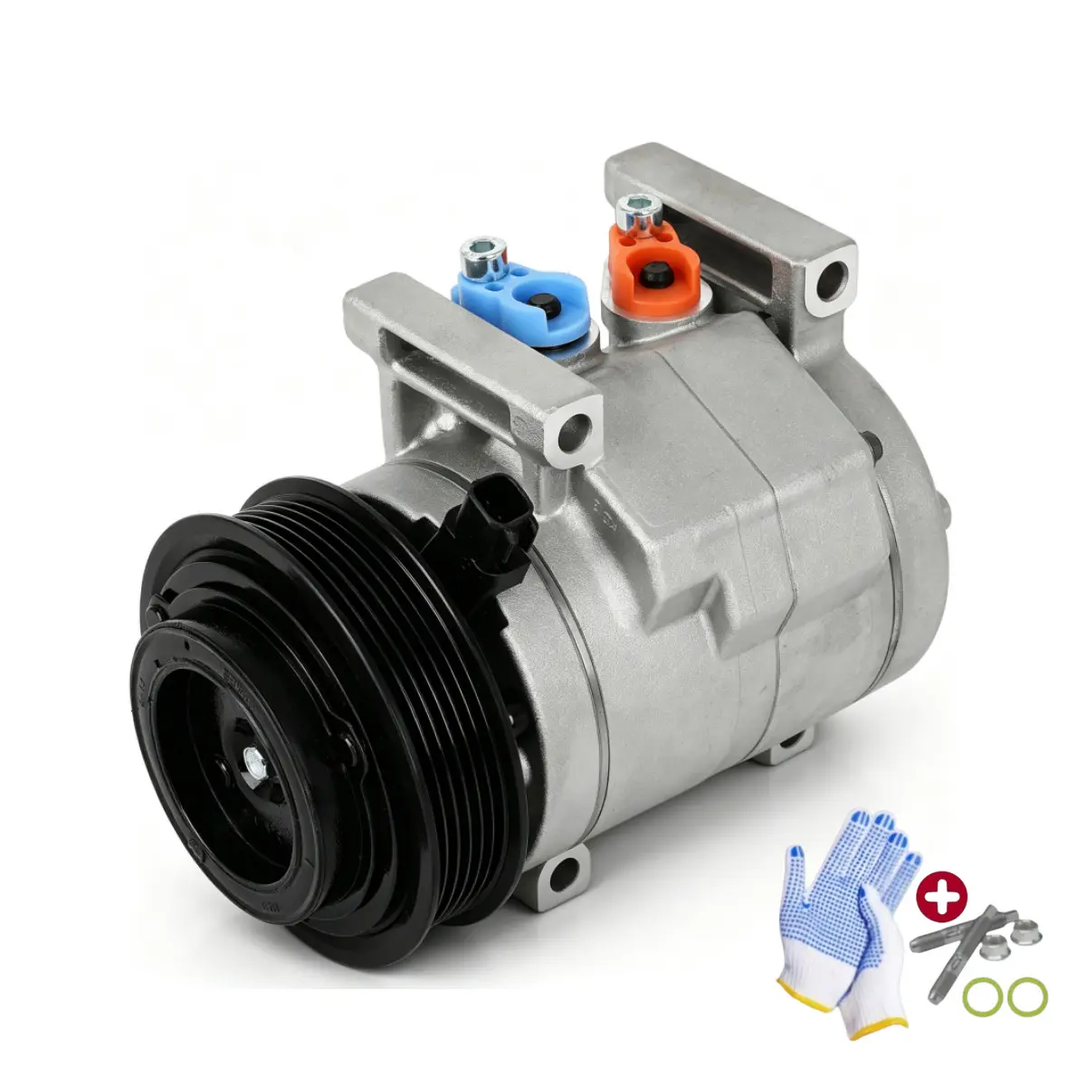 Aluminum AC Compressor with Clutch - Bolt-On, Easy Installation, Quiet Operation, Multiple Part Numbers - Replacement for 2011-2015 Jeep Grand Cherokee & Dodge Durango 3.6L Auto Climate Control