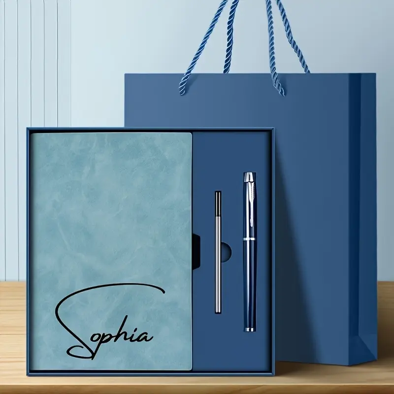 Premium Custom Logo Paper Notebook - Personalized Cover Design, Gift Box Included for Friends