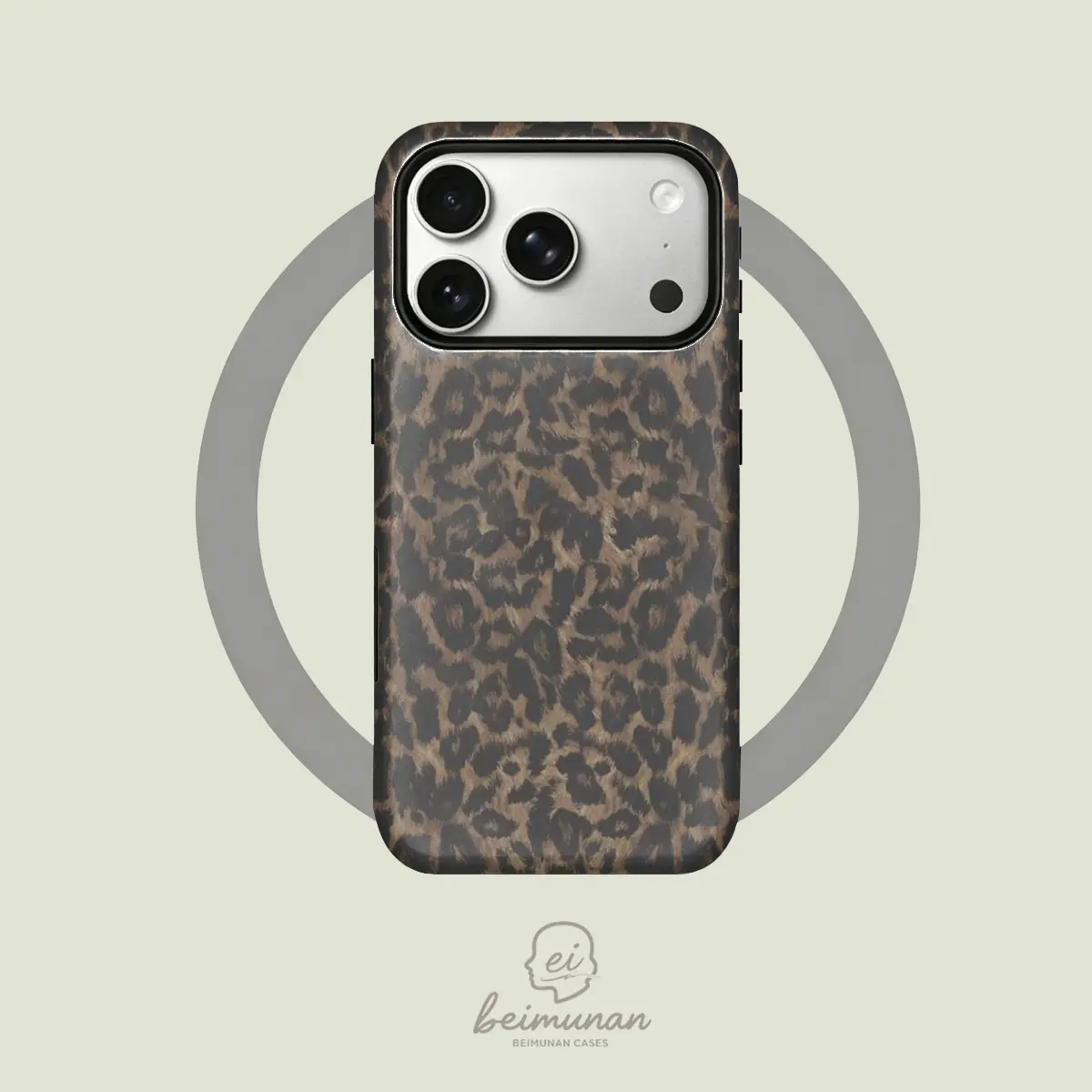 [MagSafe Compatible]Retro-style leopard print in brown and black, this durable 2-in-1 case is MagSafe compatible and works with iPhone 17/16/15/14/13/12/11 Pro Max/Plus/Pro. A simple and stylish phone case, the perfect birthday gift.