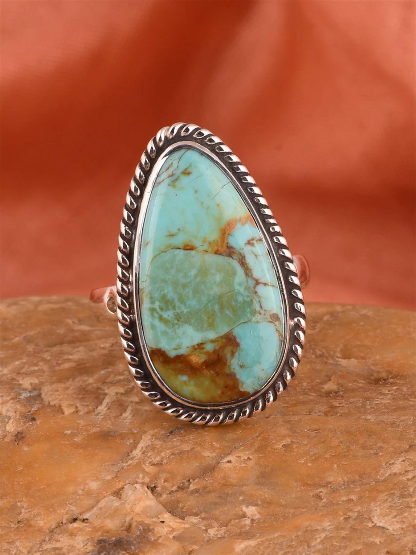 Vintage Style Women's Wedding Party Jewelry Gift, Copper Chain Design, All Season Wearable Accessory for Special Occasions, Teardrop Bridal Rings, Jewelry Open Ring