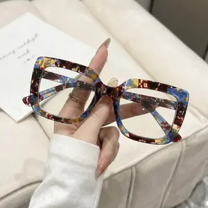 New European and American square leopard print high-quality light luxury natural look youthful men's and women's HD reading glasses, elegant literary minimalist,  10 to  4.0 diopters, suitable for daily computer office use.