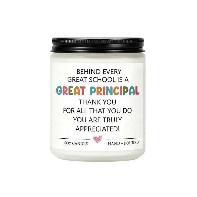 Principal Gifts, Principal Appreciation Gifts for Women Men, Funny Gift for School Principals Day Christmas Birthday, Ideal Retirement Gift for Assistant Principals, Lavender Aroma Scented Candle