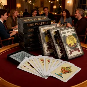 40 Card Spanish Playing Cards Deck Waterproof Plastic Baraja Española with Storage Box for Puerto Rican Mexican and Traditional Spanish Card Games