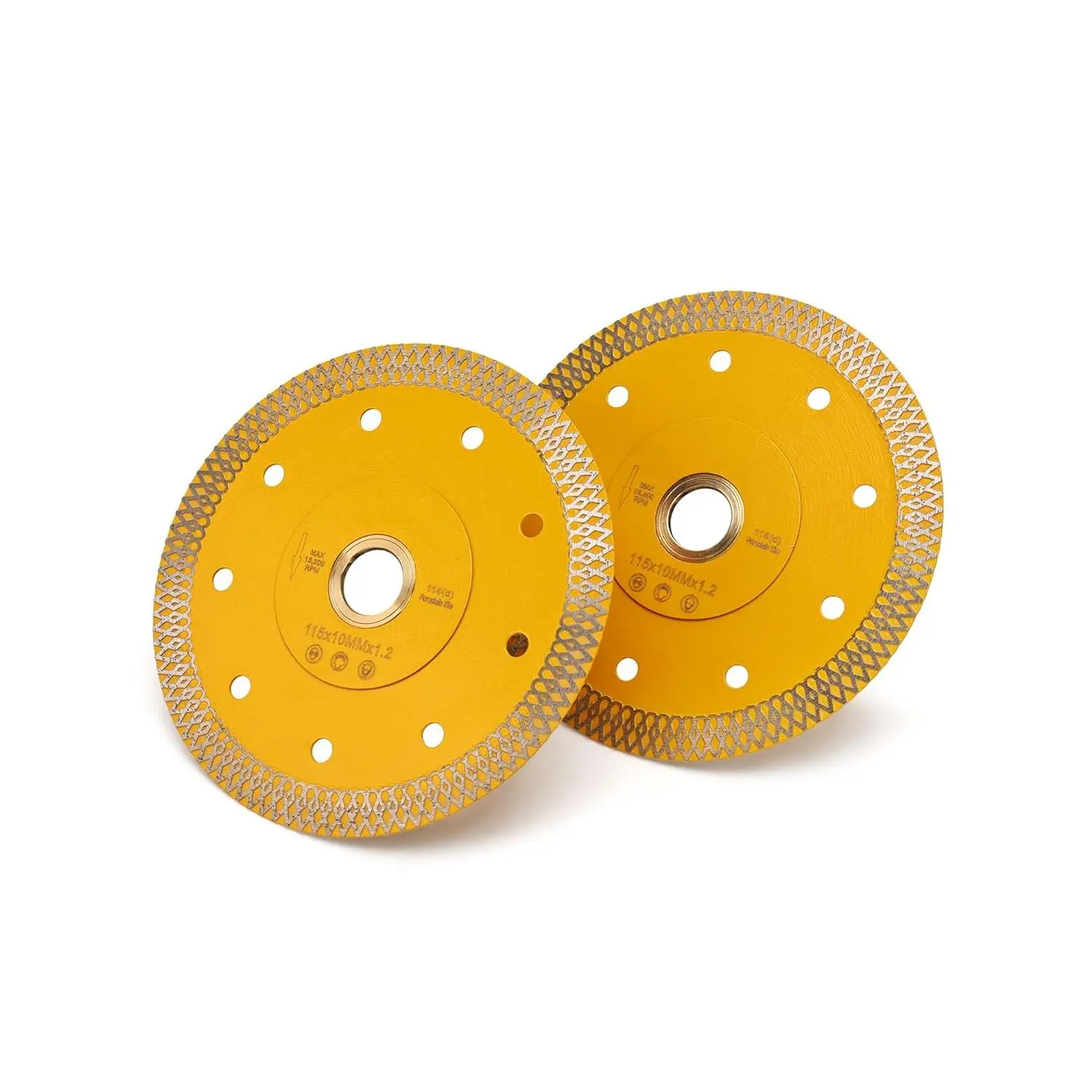 4.5-Inch Super Thin Diamond Blades, 2-Piece Power Tool Accessory for Cutting Granite, Marbles, Ceramic Tile, Cement Backer Board (Multi-Purpose Grinding Disc, Saw Blades)