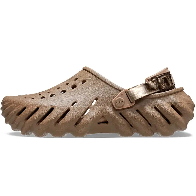 Crocs EVA Flat Closed-Toe Slip-On Breathable Sport Sandals for Men and Women in Khaki Verifiable, with credentials and supporting global authentication
