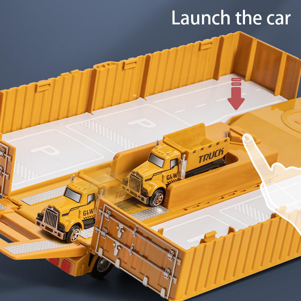 Alloy Construction Trucks Vehicle Toys for Kids Sounds Take Apart Container Crane,Excavator Trucks,Cement Mixer Toy Model Engineering Vehicle