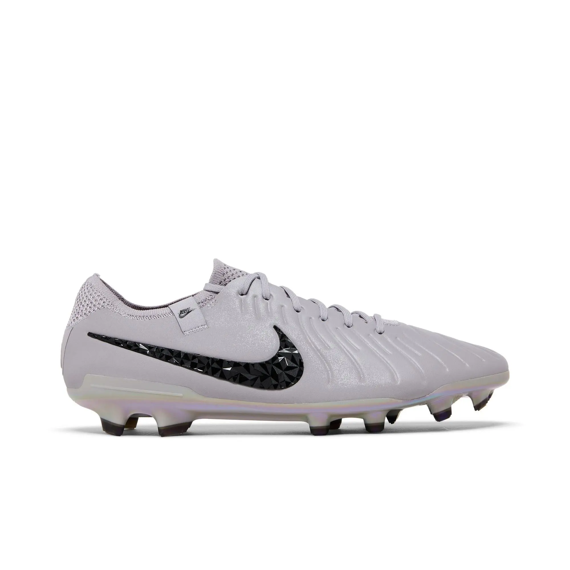 NIKE Unisex Tiempo Legend 10 Elite AS FG 'Rising Gem Pack' Lace-Up Soccer Cleats - Atmosphere Grey/Black, FG Sole Type, Style Code FQ3250-001