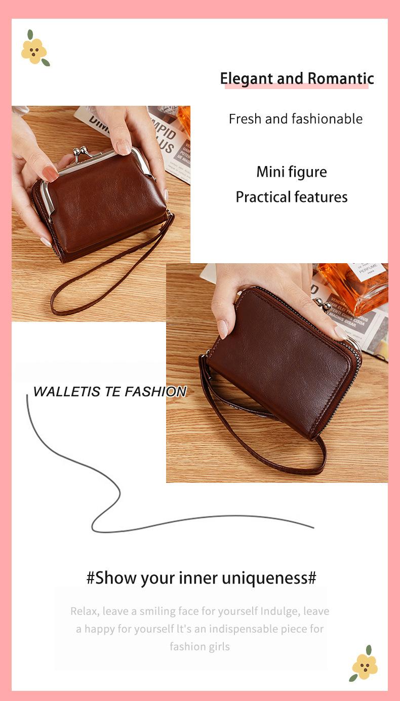 Women's Large Capacity Wristlet Bag, Multi-Layer Wallet with Card Slots, Coin Pocket, Vintage Style, Burgundy, Business/casual, Gift Idea