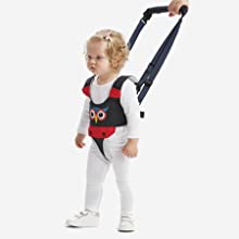 Baby Walking Harness Breathable Handheld Kids Toddler Helper Assistant Adjustable Infant Walker Help Baby Walk Stand Up Child Learning Belt for 8-24 Month Old Babies Activity (Blue)