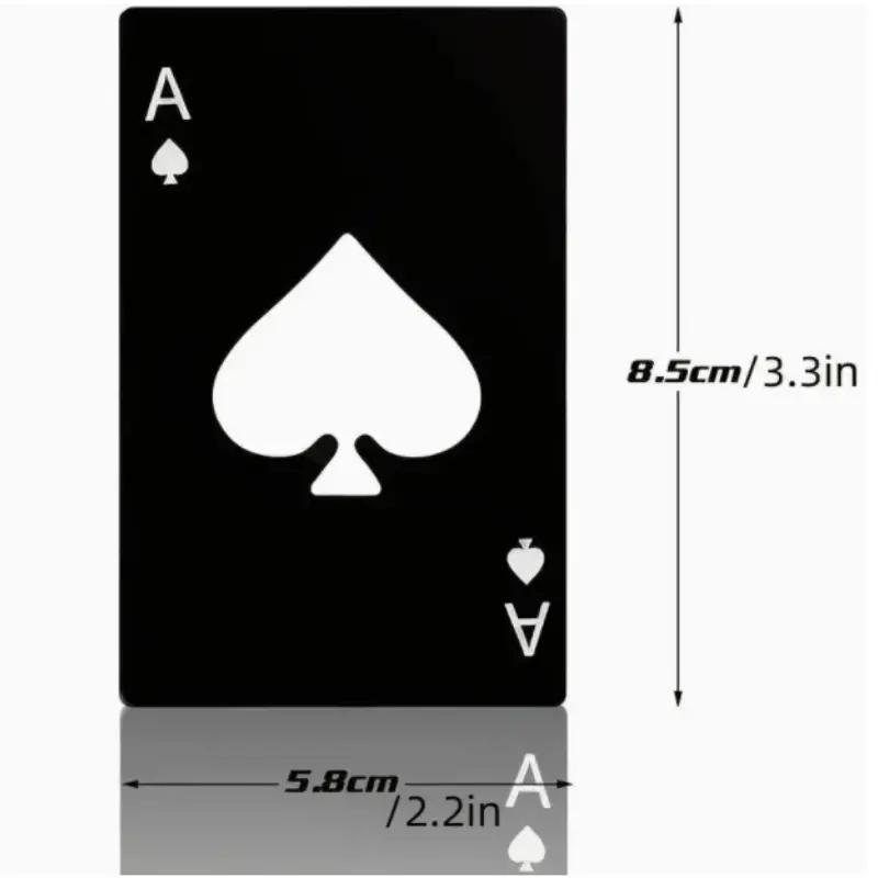 Stainless Steel Poker Shaped Bottle Opener, 2pcs Portable Non-slip Manual Beer Opener, Bottle Cap Remove Tool for Indoor & Outdoor, Utensils