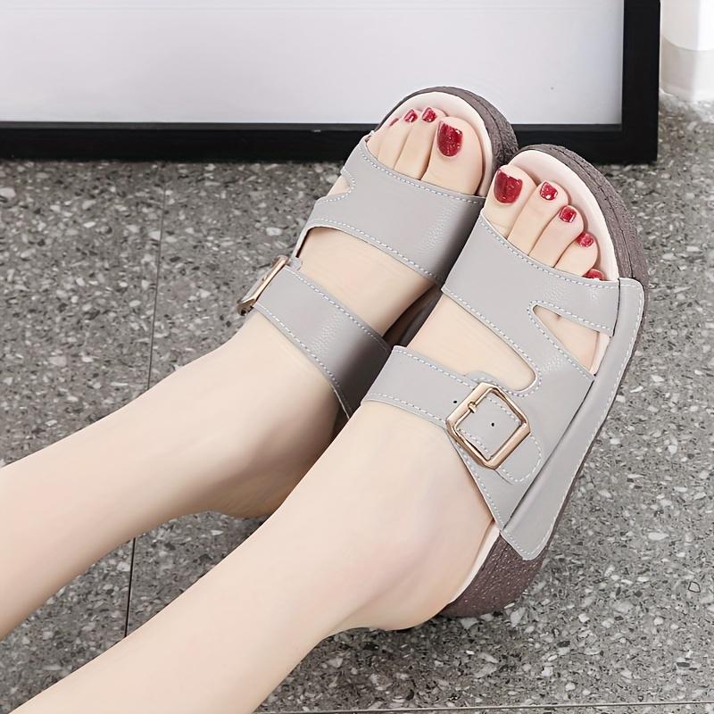 Women's Cork Footbed Slides Adjustable Buckled Slip On Slippers Open Toe Softy Flat Sandals Summer Leather MDSole Comfort Support Women's Cork Footbed Slides Adjustable Buckled Slip On Slippers Open Toe Softy Flat Sandals Summer Leather MDSole Comfort Support