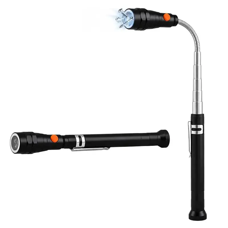 Adjustable Magnetic Pickup Tool with LED Flashlight, Ideal Gift for Men, Father's Day Present, Birthday Gift for Dad