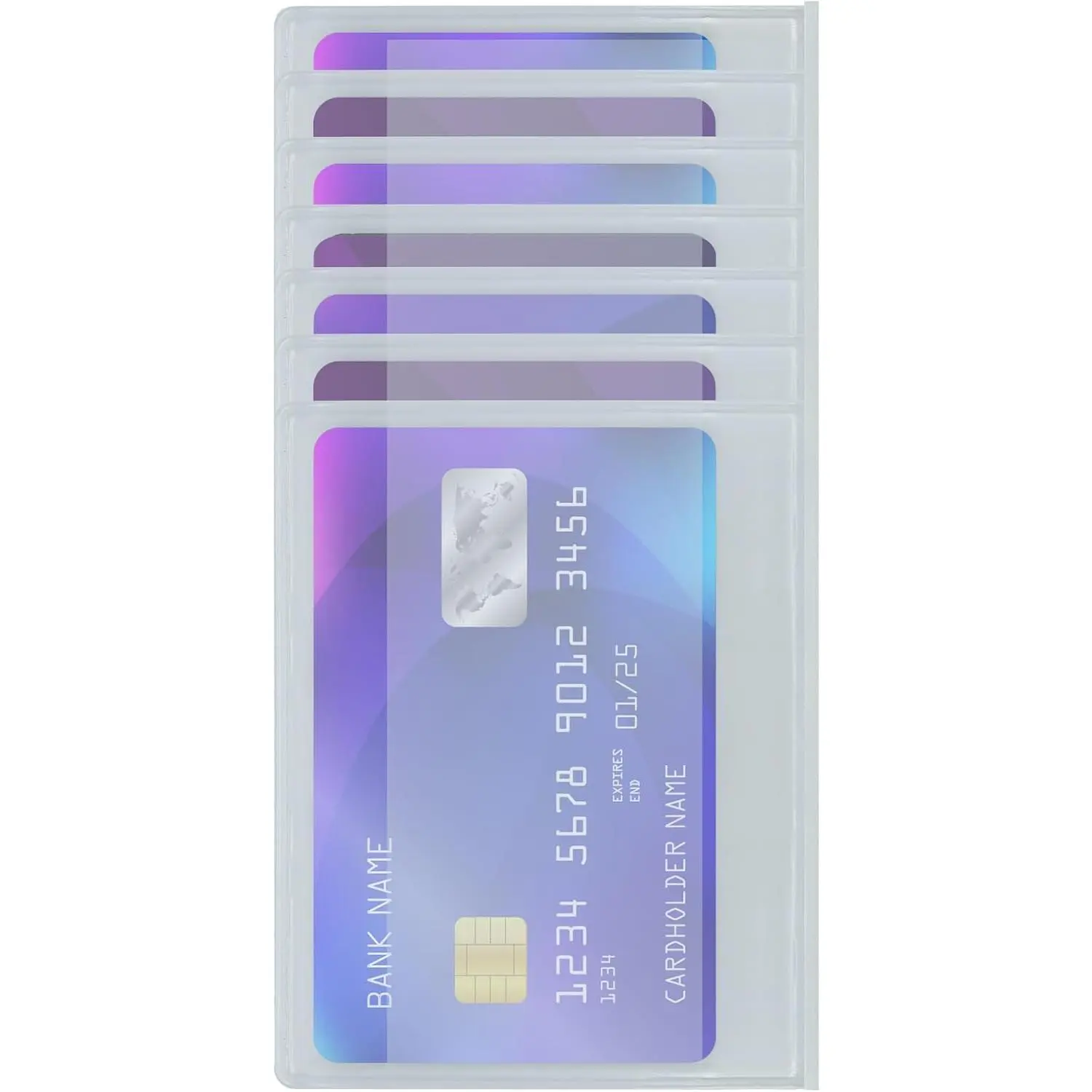 SET OF 2 Wallet Inserts  6 Page Card Holder for Bifold or Trifolds Wallet