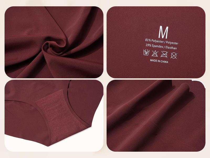 LEVAO Seamless Mid-Waist Bikini Underwear for Women – Soft, Breathable, Full Coverage 6-Pack (S-XXL)