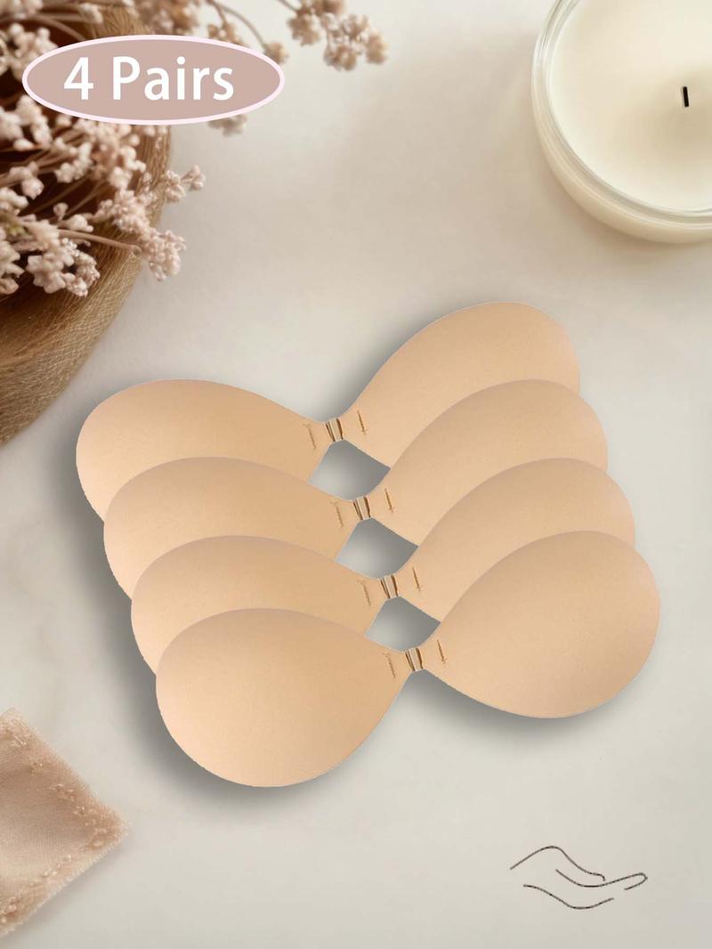 Women's Solid Color Invisible Lifting Bra Patches, Self Adhesive Nipple Covers, Comfort Invisible Strapless Push Up Nipple Pasty