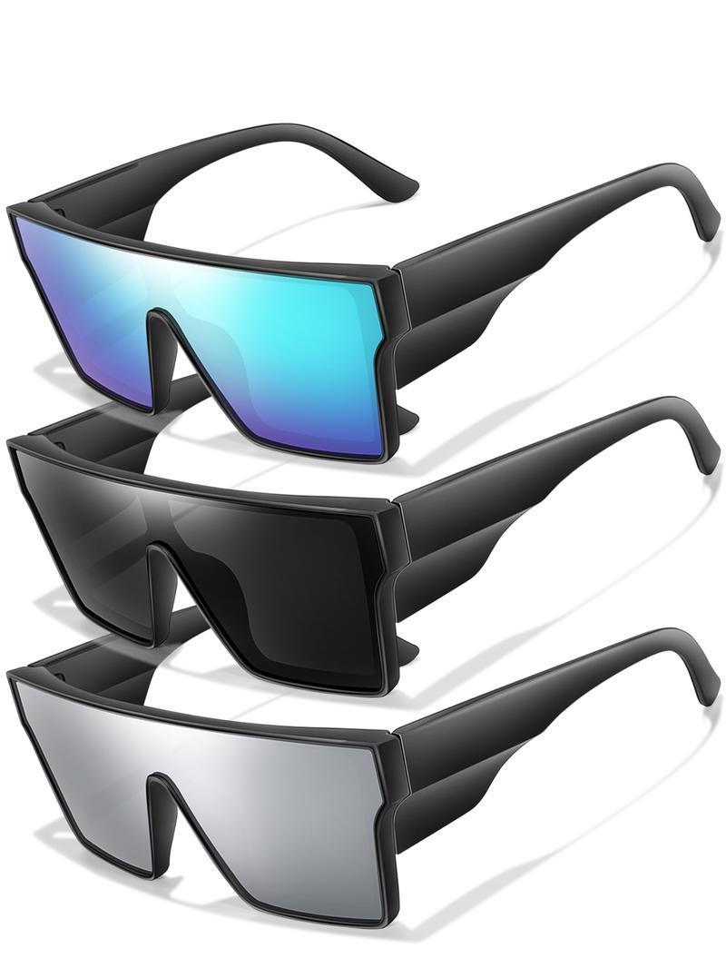 Flat Top Unisex Sunglasses Tinted Polarized Lenses Outdoor Sports Eyewear Cycling Running Fishing Driving with UV Protection Anti Glare Lightweight Frame