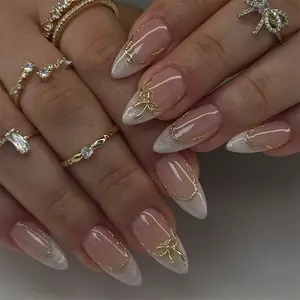 Long-Lasting Almond Shape Nail Polish, Plain Surface Finish, Medium Length Nails, Synertrade Fr Sas Model, No Flammable Liquid