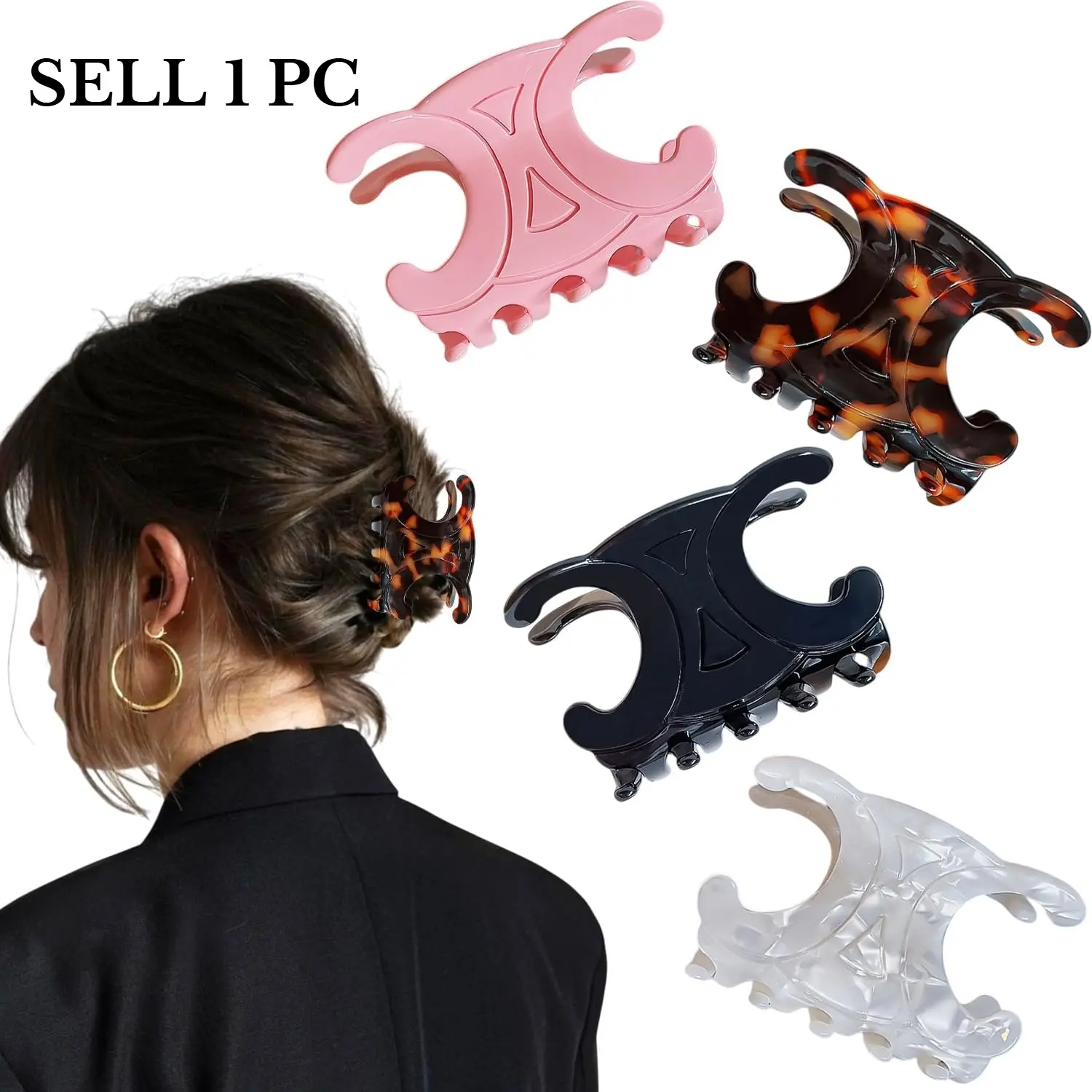 Butterfly Hair Clips, Non-slip Hair Barrettes, Ponytail Claw Clip for High Bun & Ponytail, Durable Stylish Hair Accessories, Ideal Daily Decor & Gift for Women