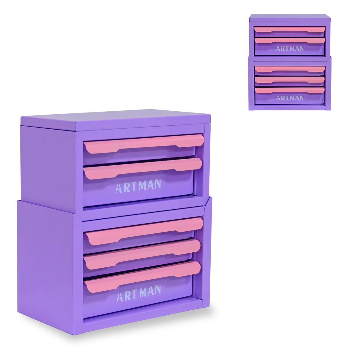 Desktop Drawer Storage Box Organizer, Stackable Desk Organizer with Pull Out Drawers, Office Stationery and Cosmetic Storage for Home Workspace