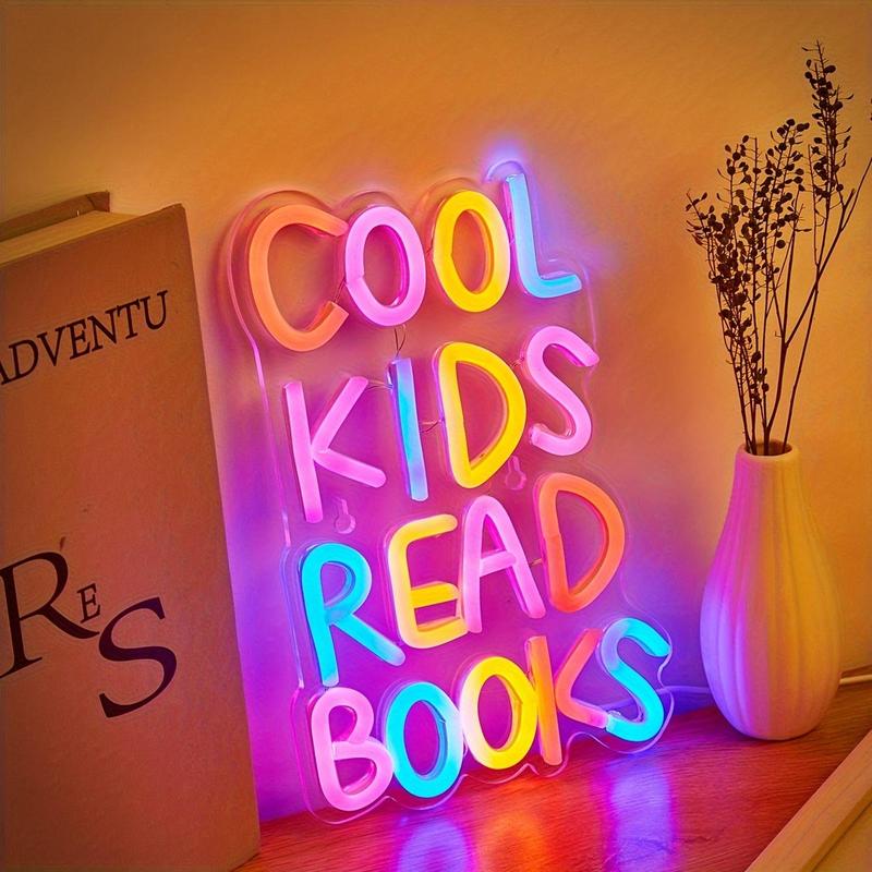 Neon Alphabet Letter Light for Kids Room Decor, USB Powered Indoor Lighting Gift for Girls Boys Birthday Christmas Present