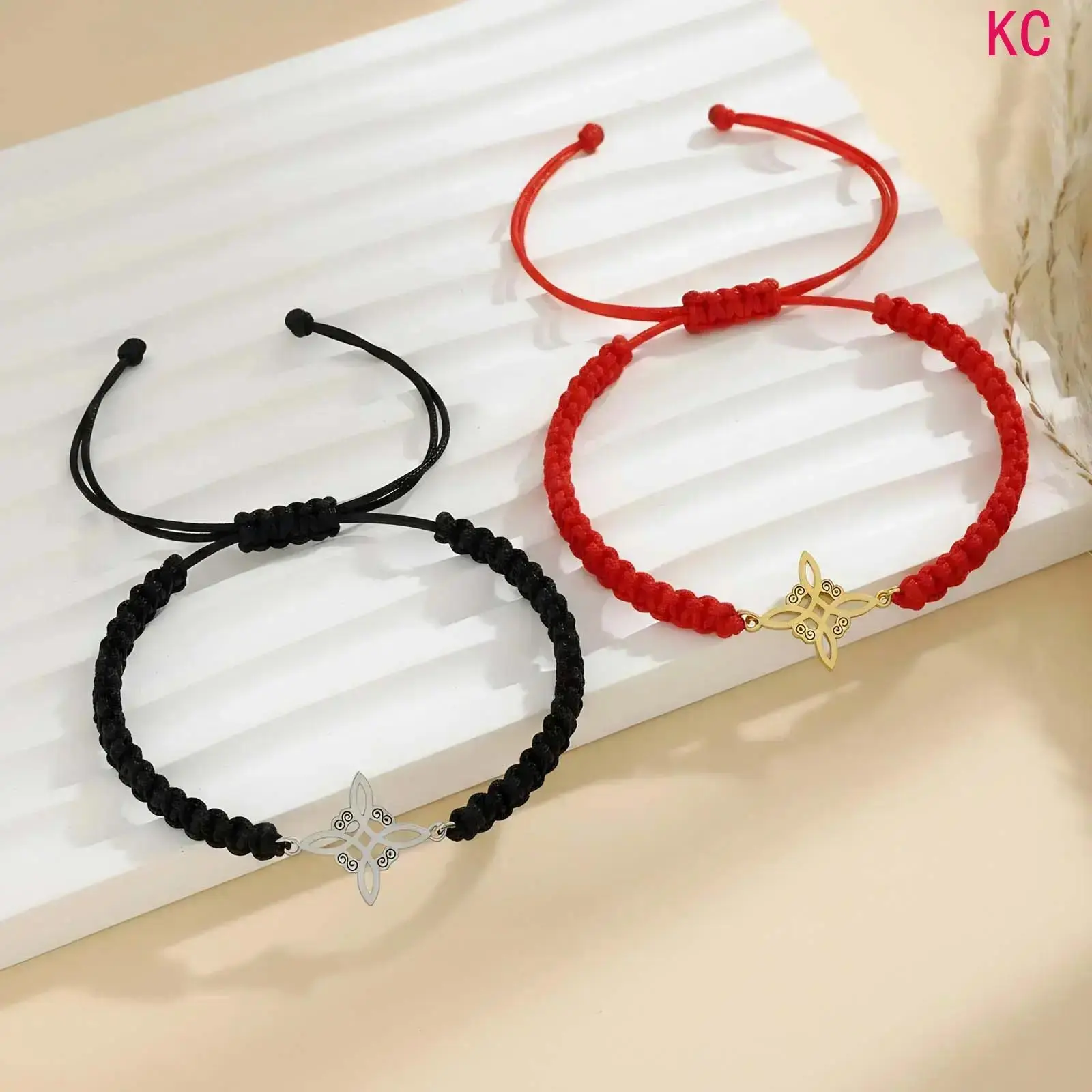 Adjustable Woven Witch’s Knot Flat Bracelet, Minimalist Vintage Hand Jewelry Accessory For Women Daily Wear And Thoughtful Presents