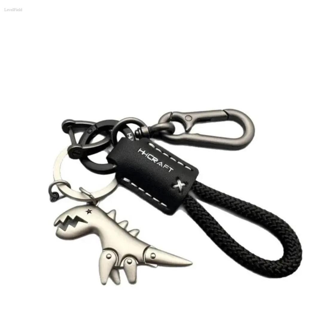 Leather Keychain for Men & Women – Braided Leather Car Keychain with Metal Key Ring, Durable Lightweight Key Fob for Car, Motorcycle, Handbag, Everyday Carry & Gift