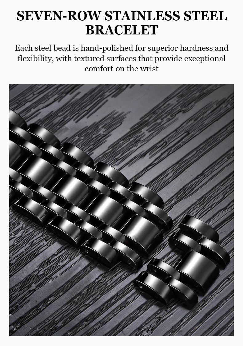 LOUIEJUELEN Elegance Men's Watch Swiss Precision 40mm Alloy Case Sapphire Crystal Stainless Steel Water-Resistant Shockproof Luminous Dial for Business Social Events