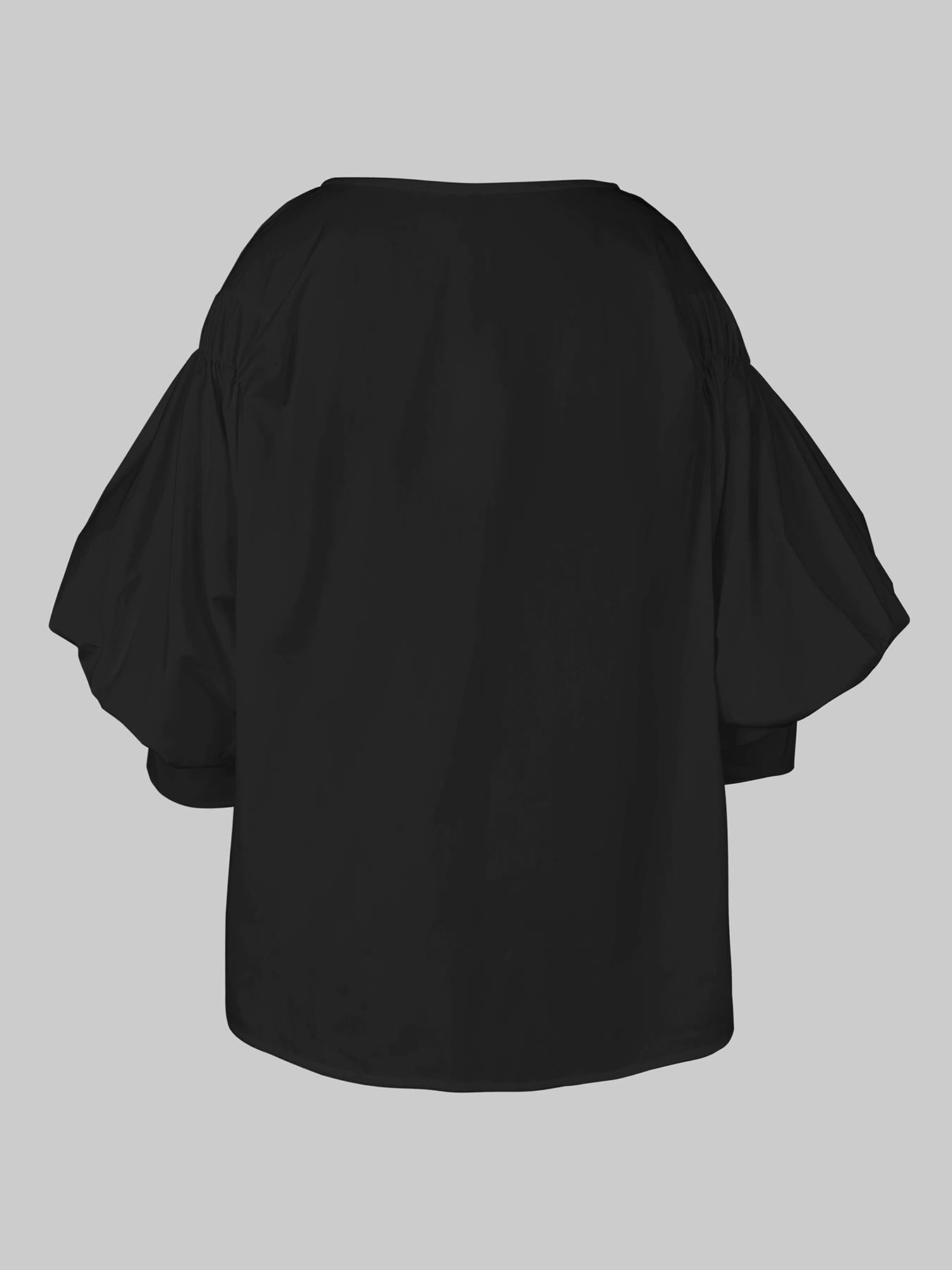 Women's Plain Button Blouse Shirts, Casual Elegant Fashion Top for Spring & Fall, Ladies Clothes for Daily Wear