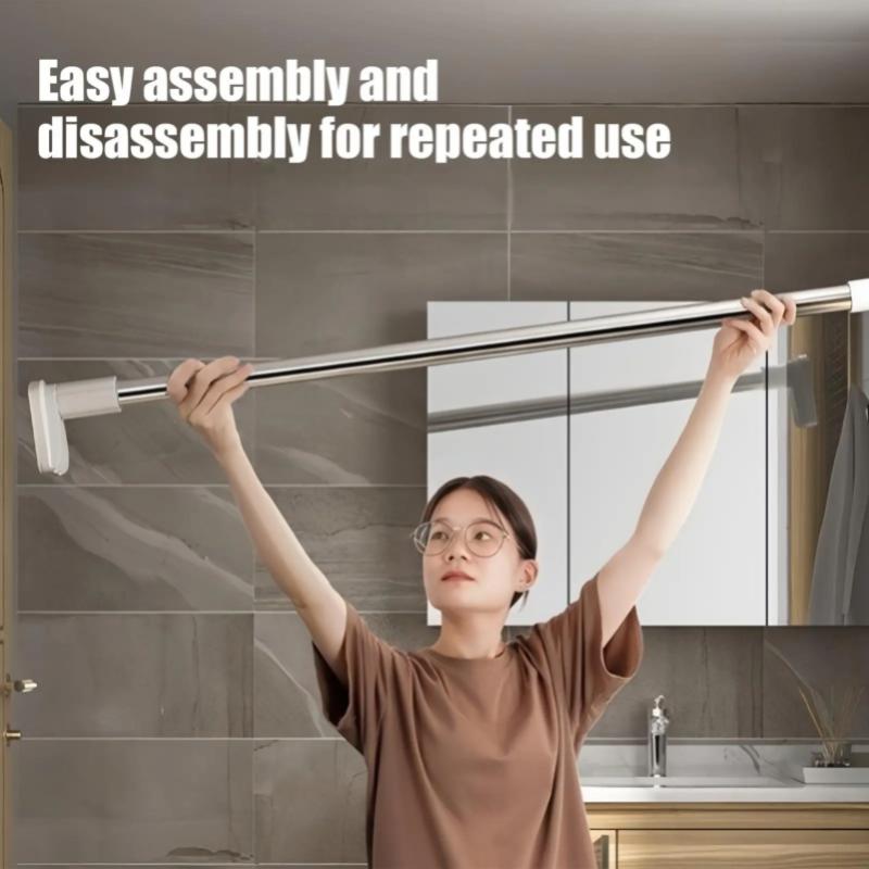 Clothes Rod Retractable Heavy-Duty Organizer Pole Rods For Closet For Clothes For Laundry Drying Coat Wardrobe Storage Bedroom