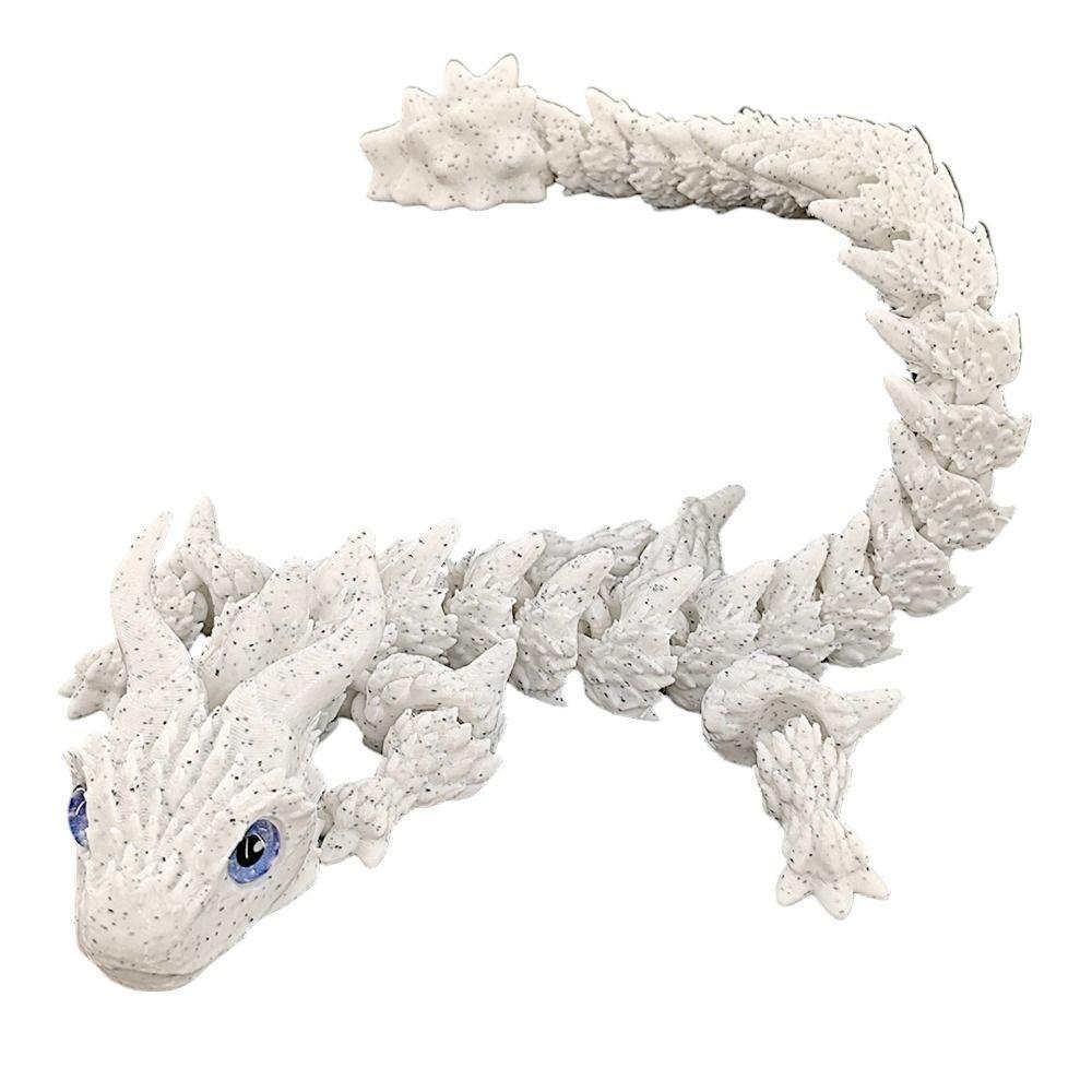 Simulated Eye 3D Printed Dragon All-in-one Molding Chinese Dragon 3D Printed Diceratops Dragon Rotatable Flexible