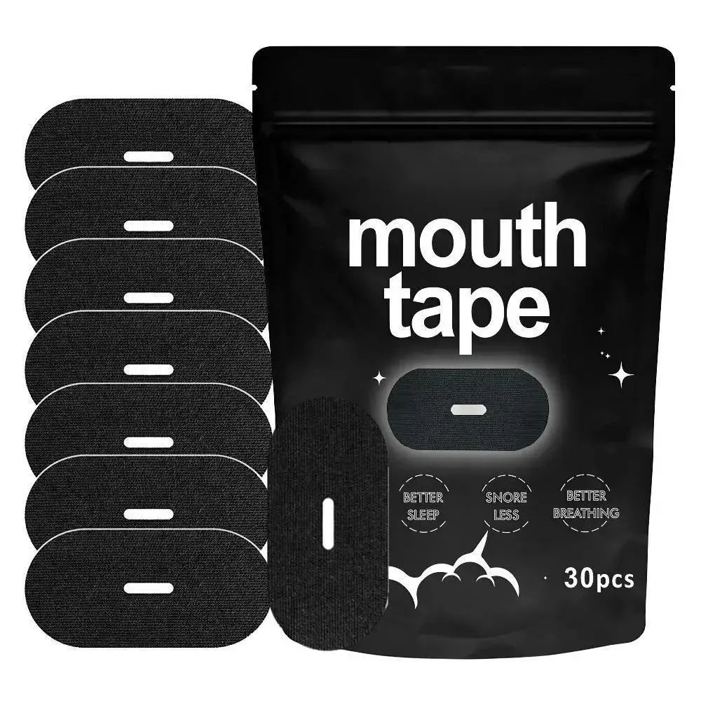 Sleep Mouth Tape, Anti Snoring Snore Mouth Tape, Snoring Mouth Tape, 30pcs and 30pcs*2 Breathable Mouth Tape, Comfortable Sleeping Tape for Night Use, Sleep Strips, Sleep Breathing Patch