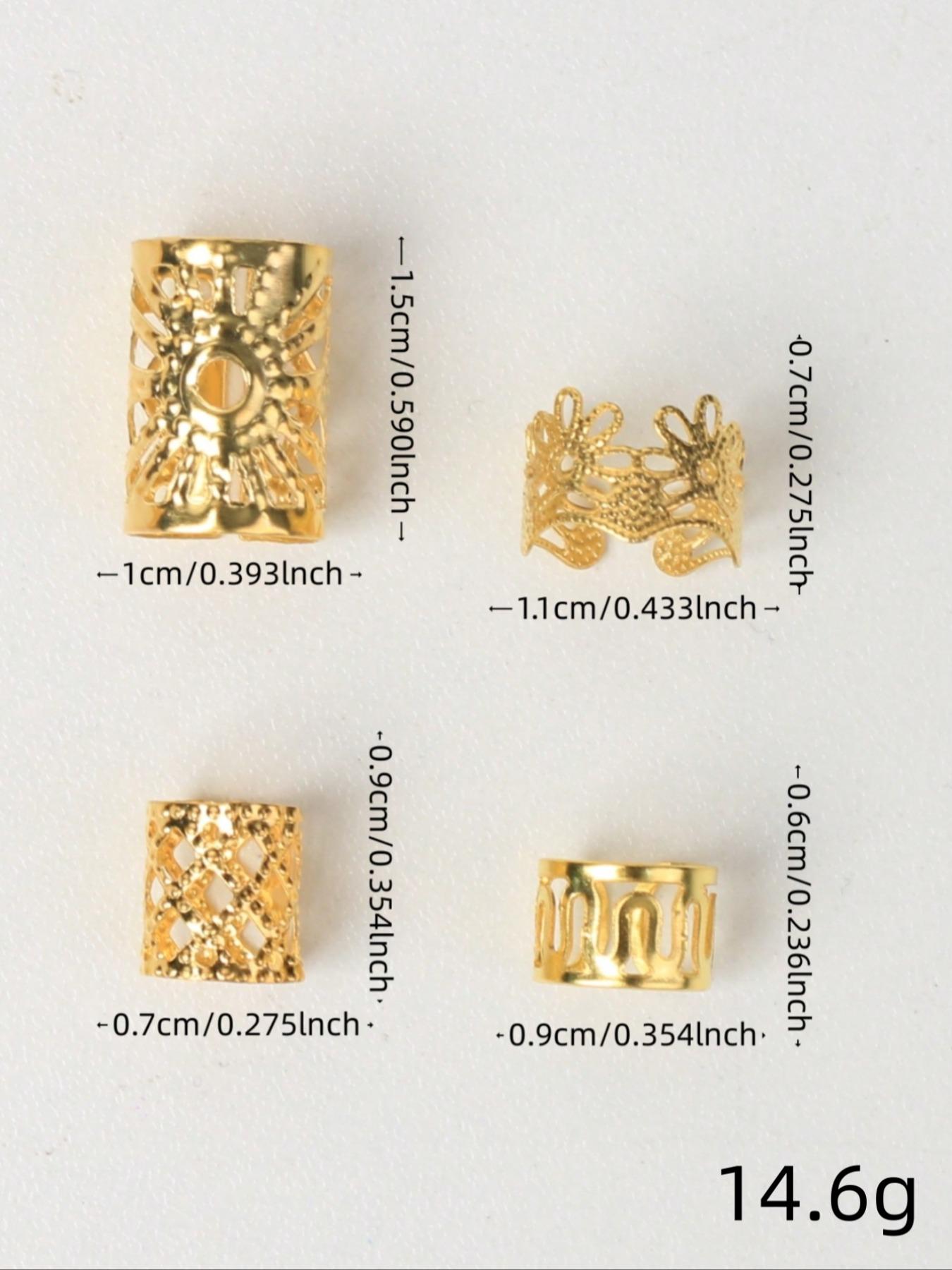 2024 Summer Hollow Out Design Mixed Style Hair Ring (40pcs), Fashionable Dreadlock Hair Accessories for Women & Girls, Trendy All-match & Exquisite Hair Accessories for Daily Wear