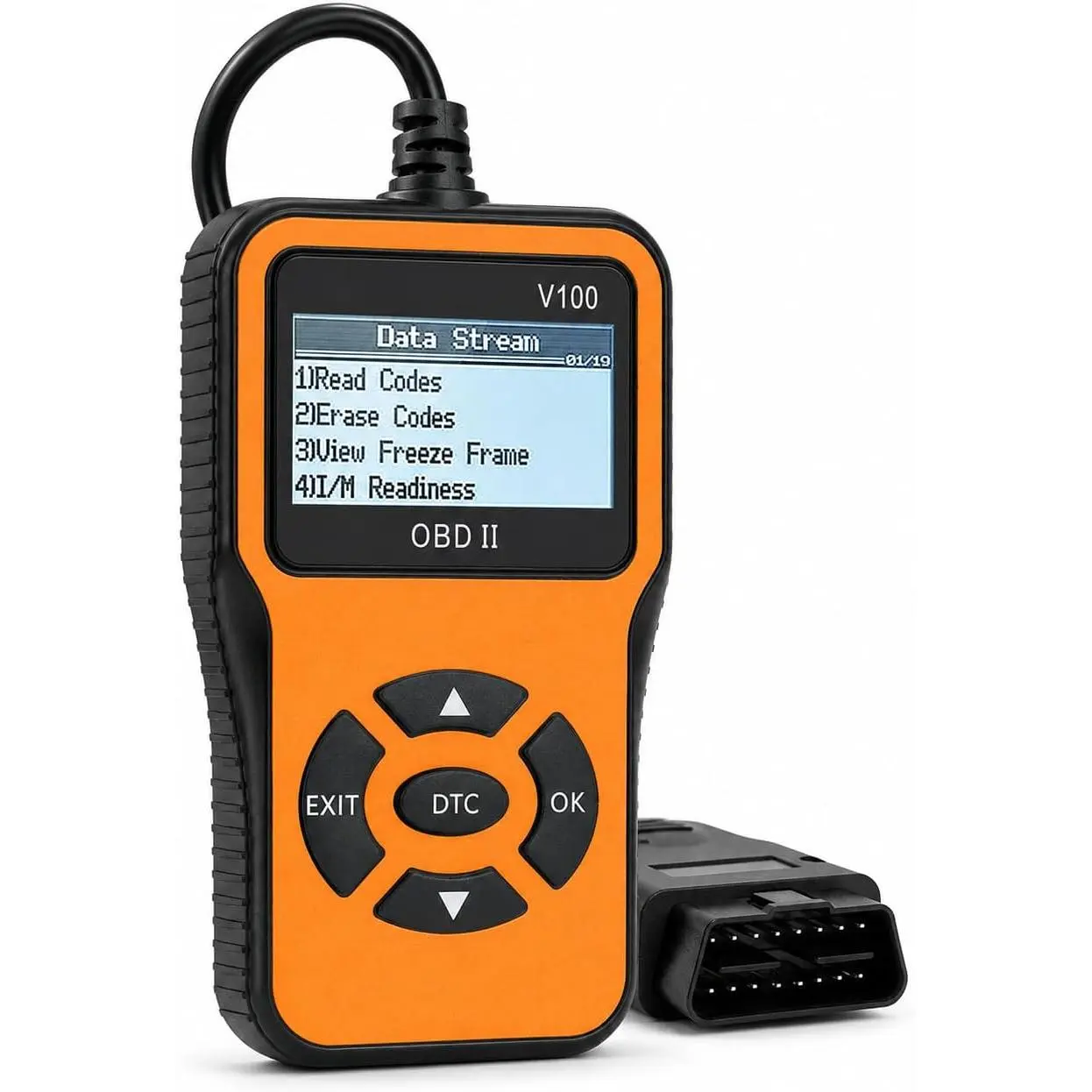 V100 OBD2 Diagnostic Scanner Tool -  Engine Check Light Code Reader,  Tester, I/M Readiness, Reset, and Code Eraser, Suitable for  OBD II Protocol  &  Since 1996