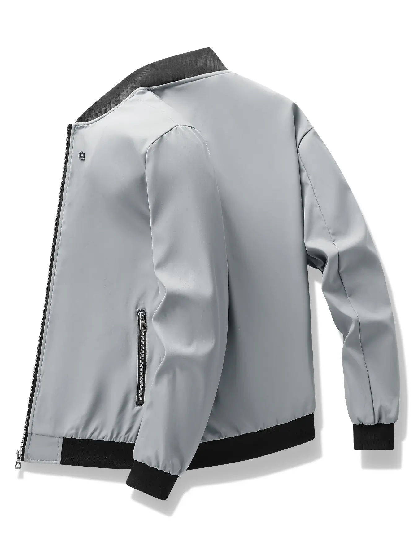 Men's Jacket Coats for All Seasons, Long Sleeve Baseball Neck Casual Style, Plain Surface No Padding, Versatile and Comfortable Outerwear Menswear