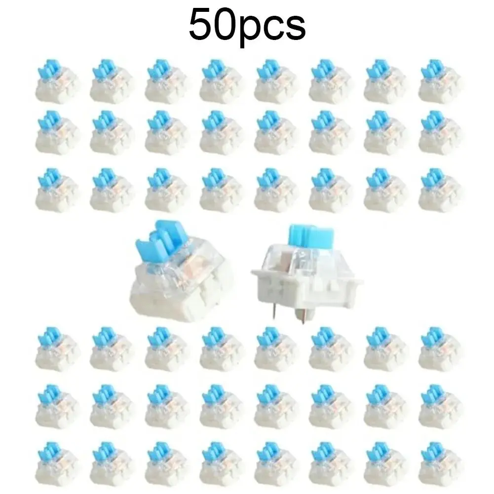 50 Keyboard Replacement Clickers, Compatible with 3-Pin Touch Switches, Essential Keyboard Accessories, Durable and Reliable