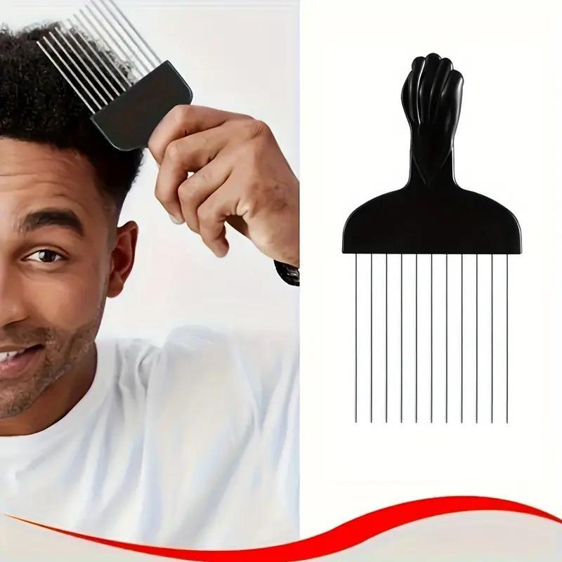 6-Piece Hair Styling Comb Set for Normal Hair, Includes Magic Curl Sponge Glove, Afro Brush and Twist Combs, Durable Plastic Bristles and ABS Handle