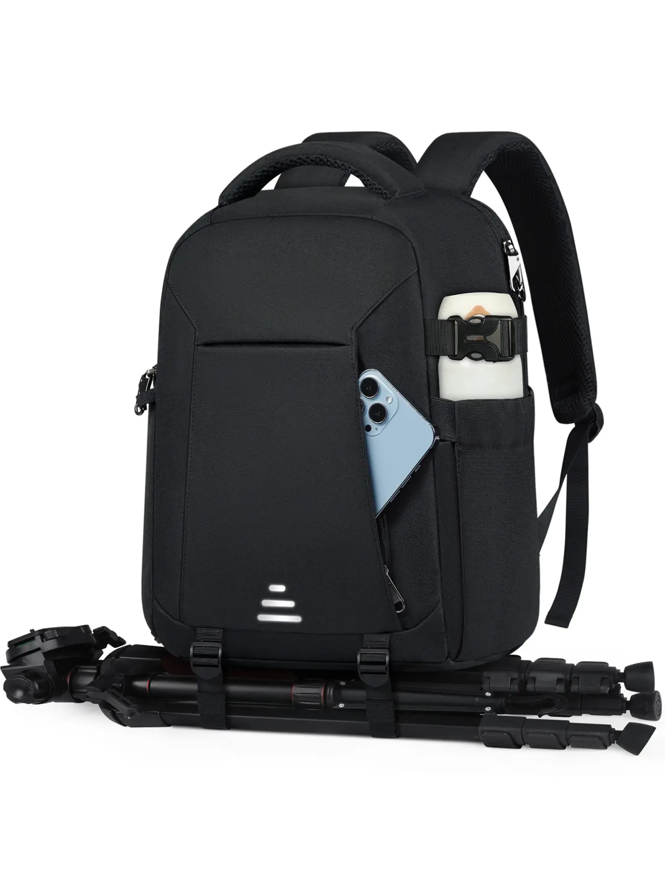 Camera Backpack for Dslr Slr Mirrorless, 15.6 Inch Laptop Compartment, Waterproof Photography Bag, Tripod Holder, Rain Cover for Travel & Hiking
