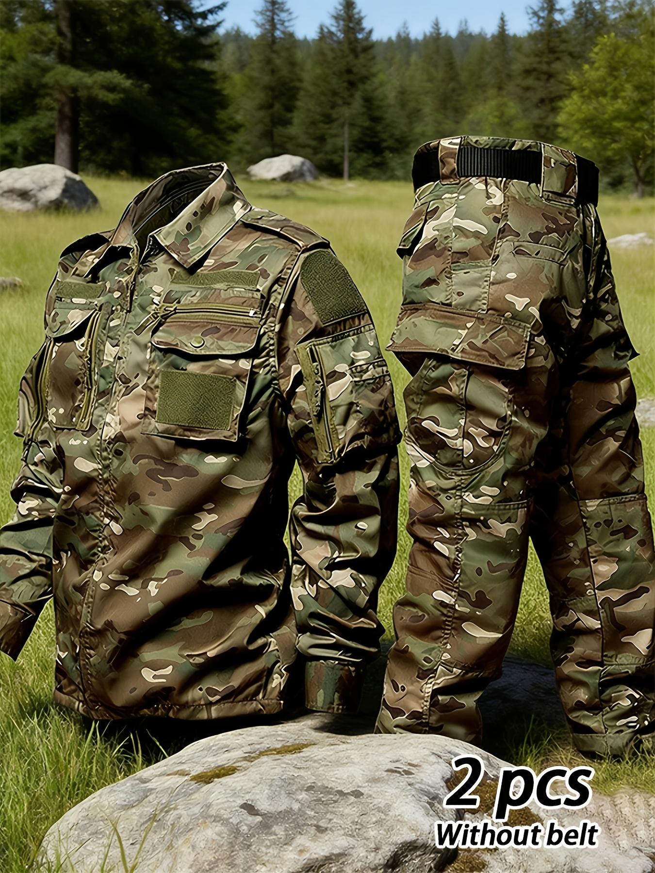 High-Quality Training Uniform Outdoor Acu Uniform Original Durable Lightweight Training Outdoor Jacket Outdoor Fitness Training Pants Suitable for Hiking, Logging, Blacksmithing, Camping, Sports, Fishing