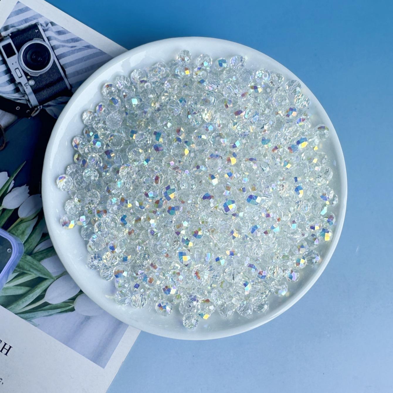 8mm Glass Bead, 100pcs/set Transparent High Gloss Bead, DIY Jewelry Making Supplies for Necklace Bracelet Earrings Pendant, Crafts