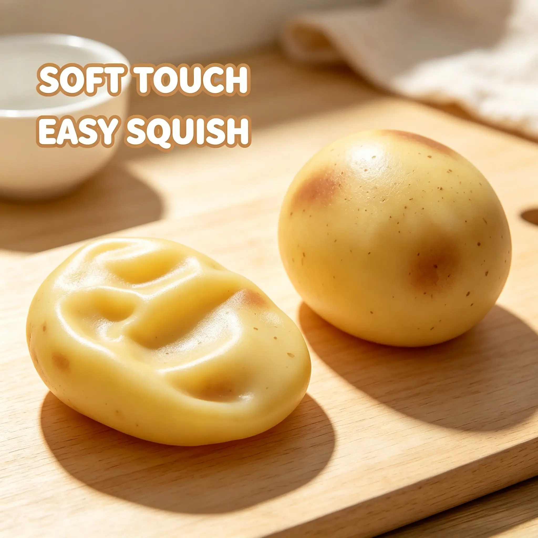 Realistic Potato Stress Relief Toy, Soft Stretchy Slow-Return Design, Japanese Healing Style, Ideal for Students & Office Workers