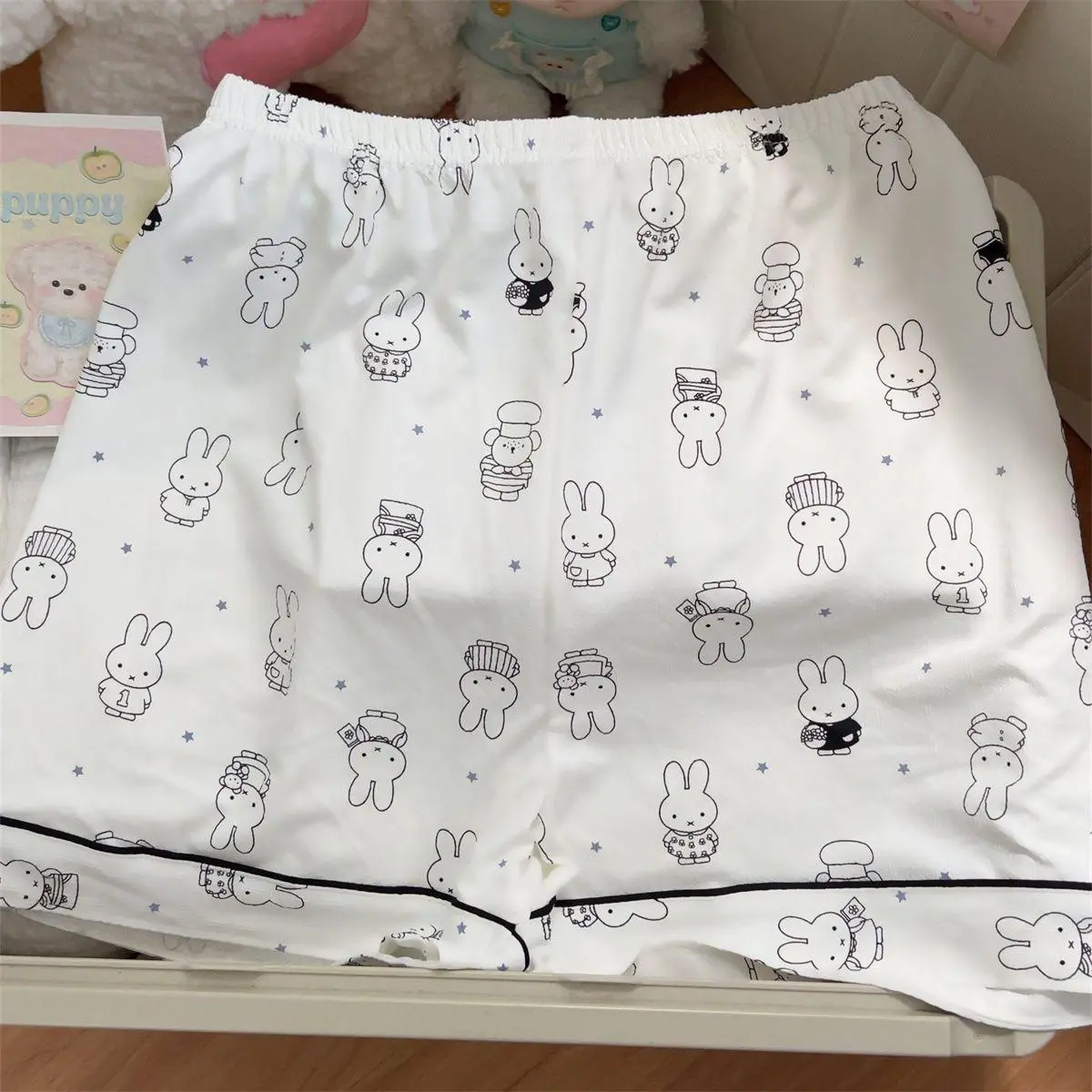 New Cartoon Cute Miffy Rabbit Women Pajamas Two-piece Set Summer Short Sleeve Shorts Student Kawaii Soft Breathable Homewear Set