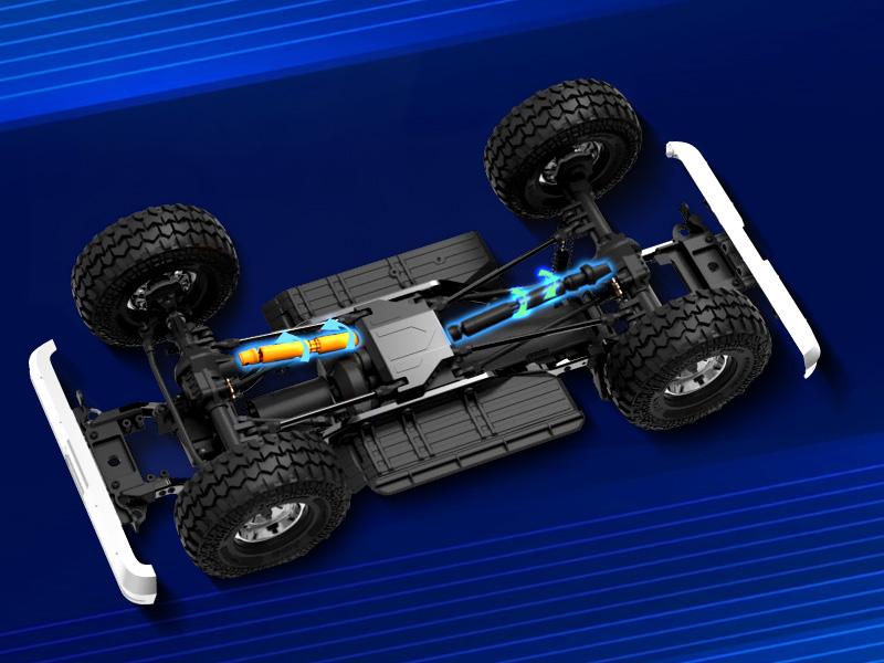 FMS 1/10 RC Crawler FCX10 Chevy K5 Blazer RS RC Car Officially Licensed Car Model RC Pickup Truck Hobby RC Offroad Rock Truck DIG/4WD/FWD 11CH 2.4GHz Remote Control Car for Adults Included (RS does not come with Charger and battery)