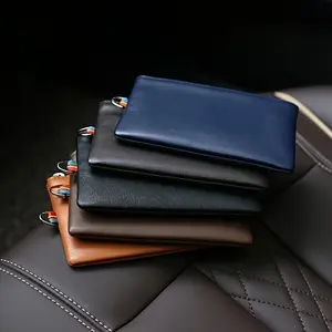 Ultra-Thin Mini Wallet, Soft Leather Zipper Coin Purse, Simple Design Card Holder, Best Gift for Friends, Small and Compact