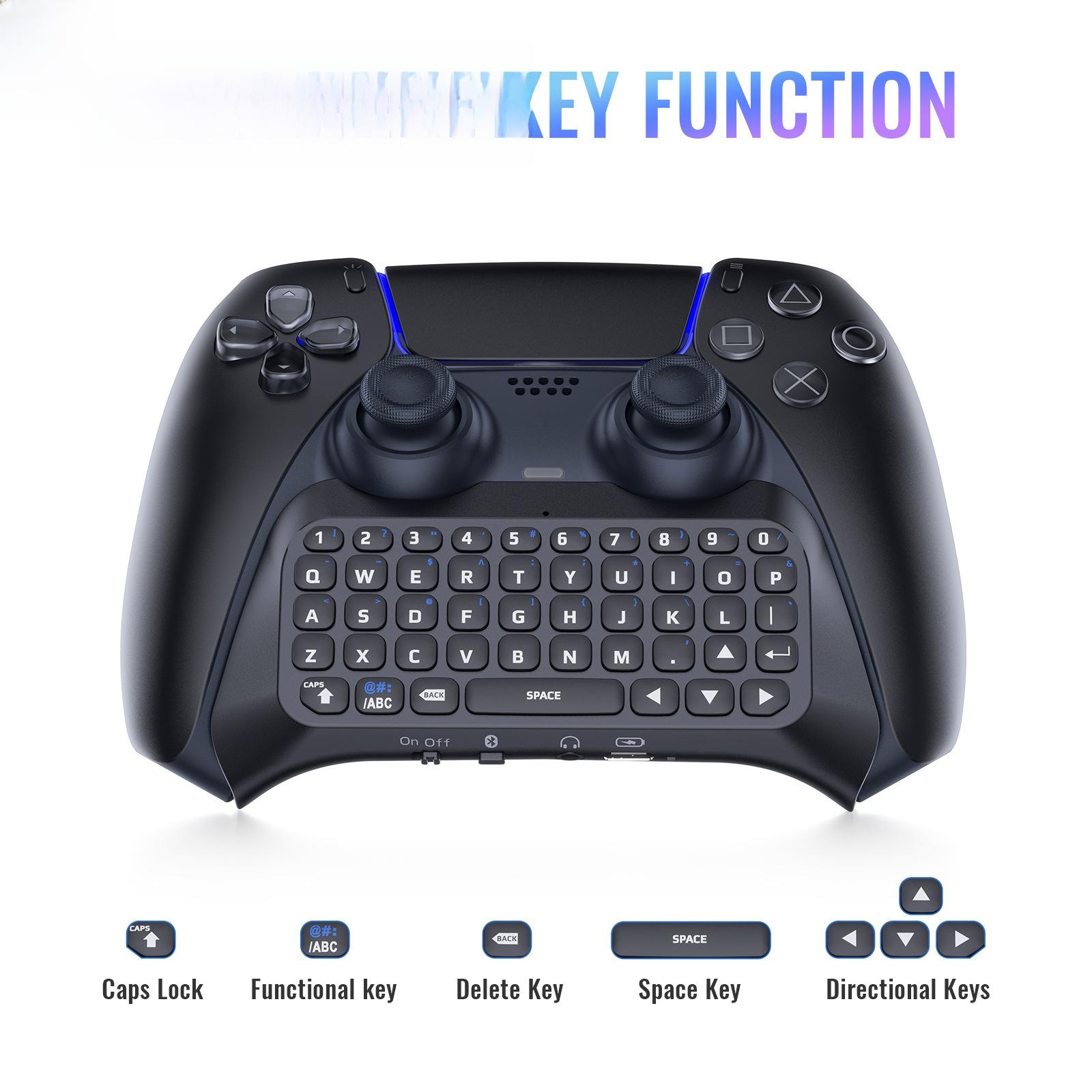 🎙️ PS5 Controller Wireless Keyboard |   Built-in Speaker for Voice Chat - Gamer Must-Have ✅ PS5 Wireless Controller Keyboard with Speaker |   Lag-Free Voice Chat - Essential Accessory