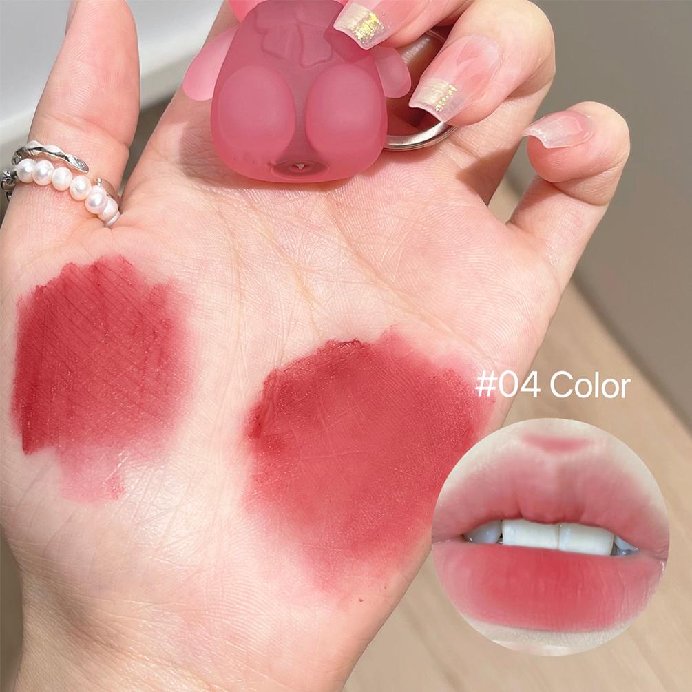 Cute Bear Design Matte Lipstick Set, 3 Counts/set Easy Coloring Lip Glaze Stick, Moisturizing Lip Gloss, Lip Makeup Accessories, Daily Makeup, Makeup Products, Lip Tint