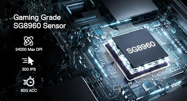 Redragon M817 Wired Gaming Mouse, 24000 DPI Optical Mice with 5 Programmable Buttons & Ergonomic Design, 37G Ultra Lightweight, Software Supports DIY Keybinds, Blue