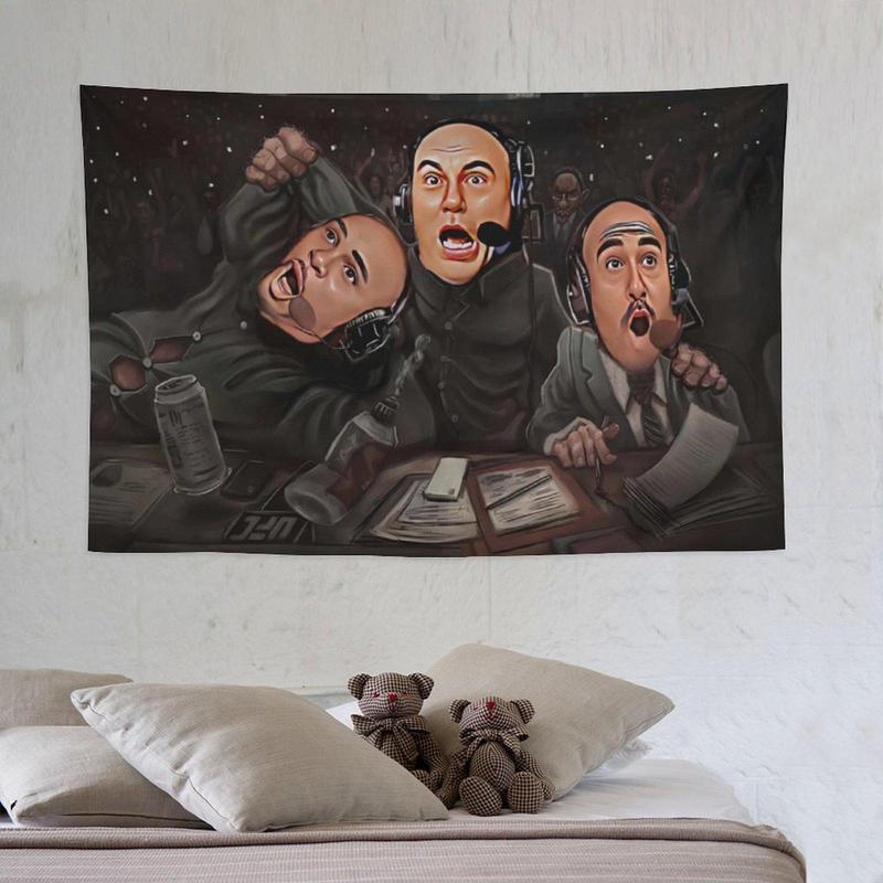 Tapestry The U-F-C Announcer Crew Reaction Joe Rogan Banner Flag Wall Art Hanging,For Decorate Clubs Concerts Bars University Dormitories Living Rooms Bedrooms Decor Tapestry Parties,Gift