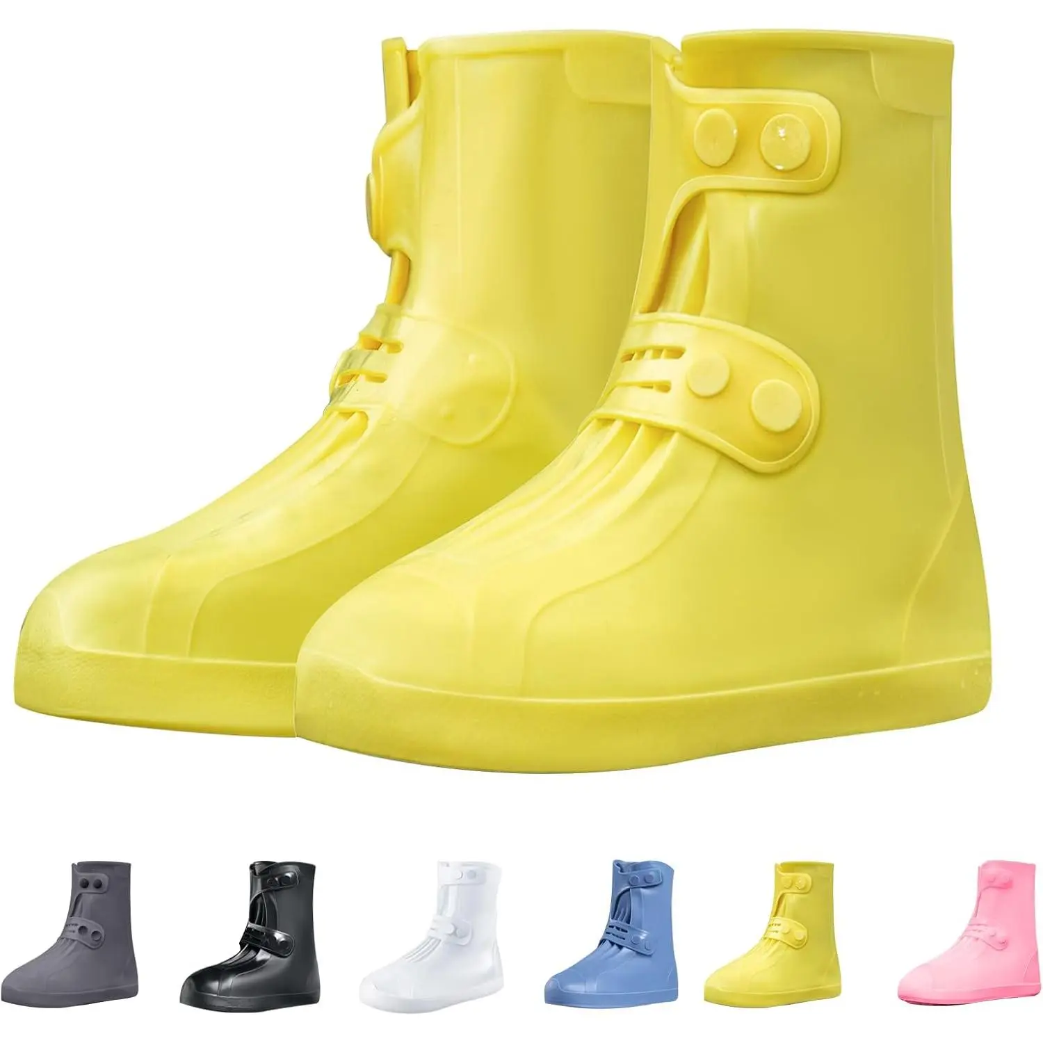 Waterproof Shoe Covers Non-Slip Rain Shoe Covers Reusable Silicone Shoes Covers For Rain Resistant Rain Boots For Men Women Outdoor Overshoes Protection